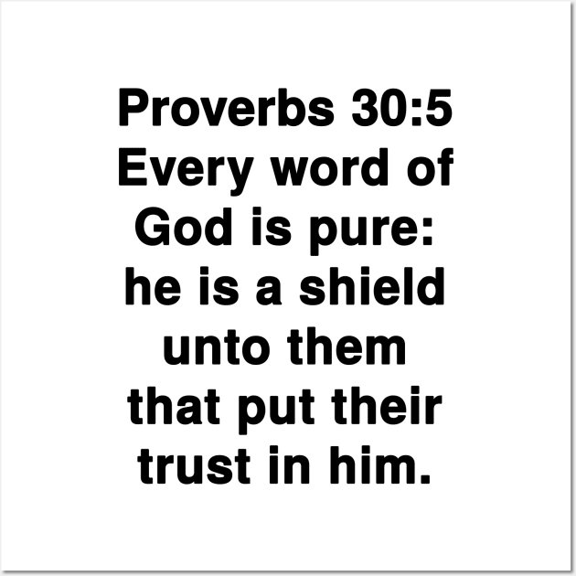 Proverbs 30:5  King James Version (KJV) Bible Verse Typography Wall Art by Holy Bible Verses